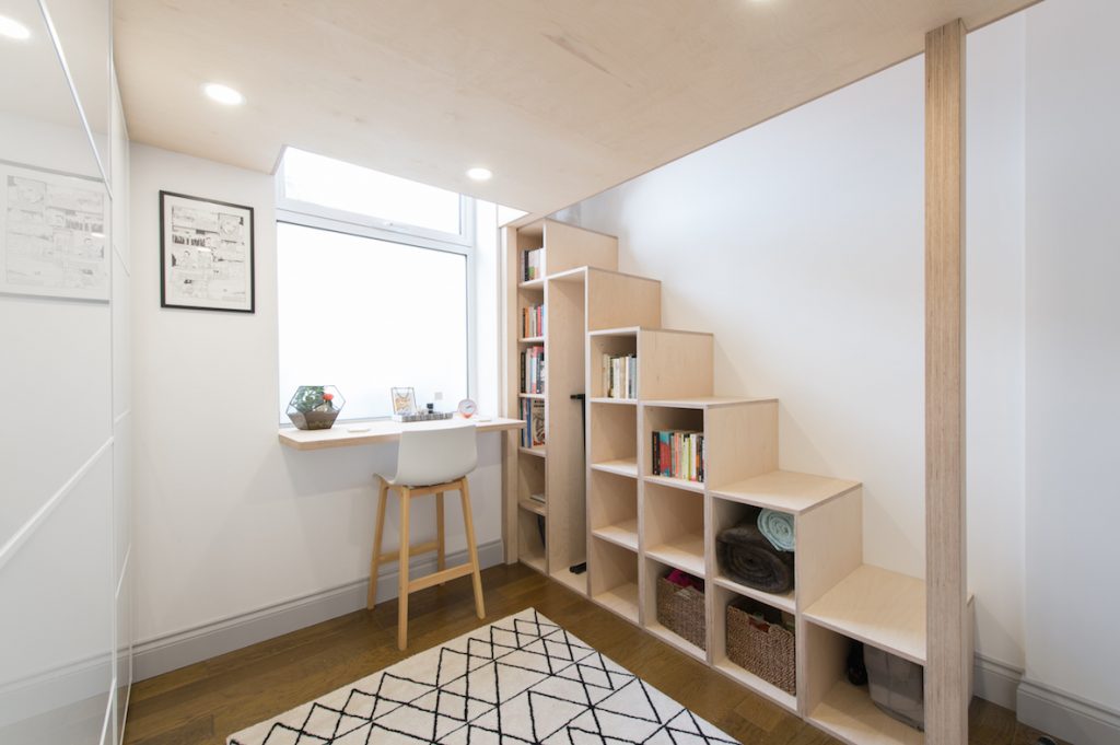 Loft with compact desk