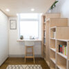 Bespoke mezzanine loft with stairs and storage, birch ply-Scandinavianloft-studio flat1024x764