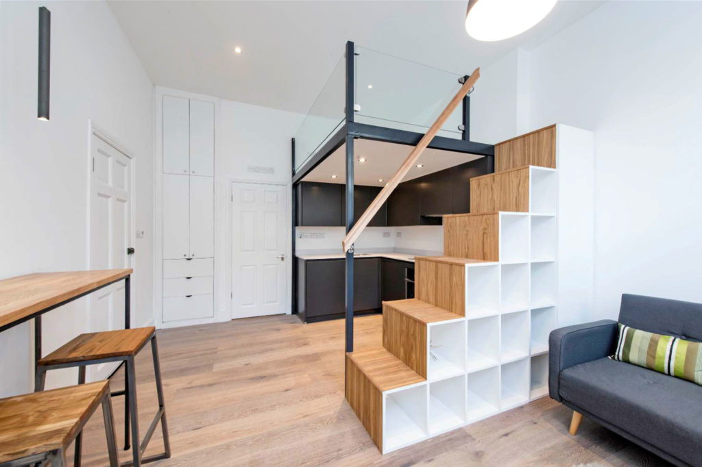 After: bespoke adult loft bed